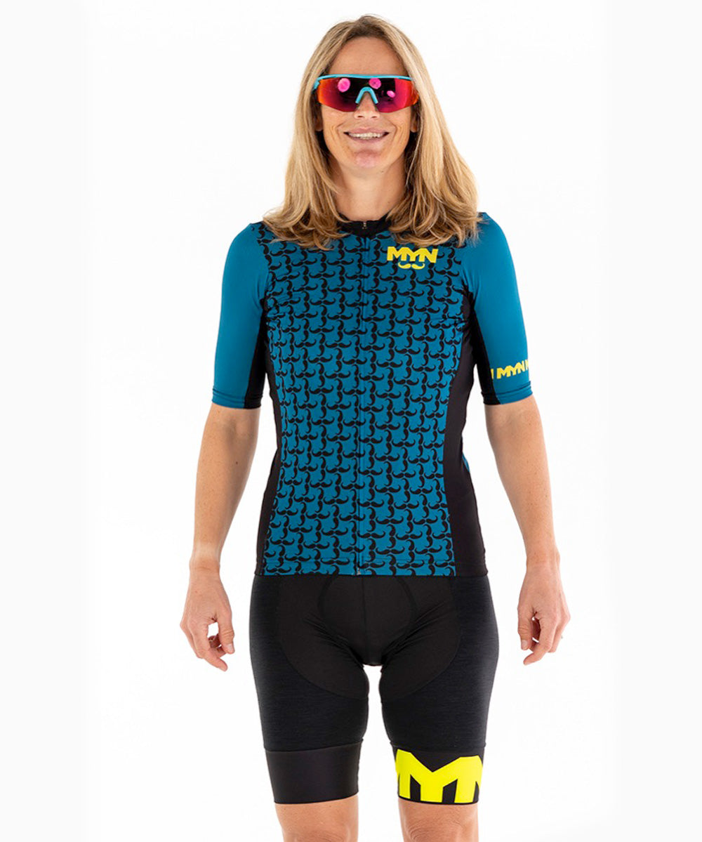 MYN Sport, BAFFO Women's Cycling Jersey - Blue