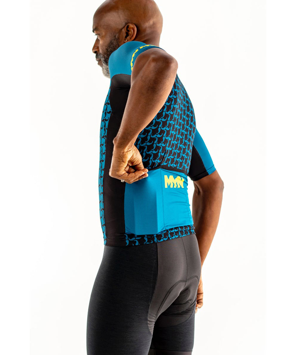 MYN Sport, BAFFO Men's Cycling Jersey - Blue