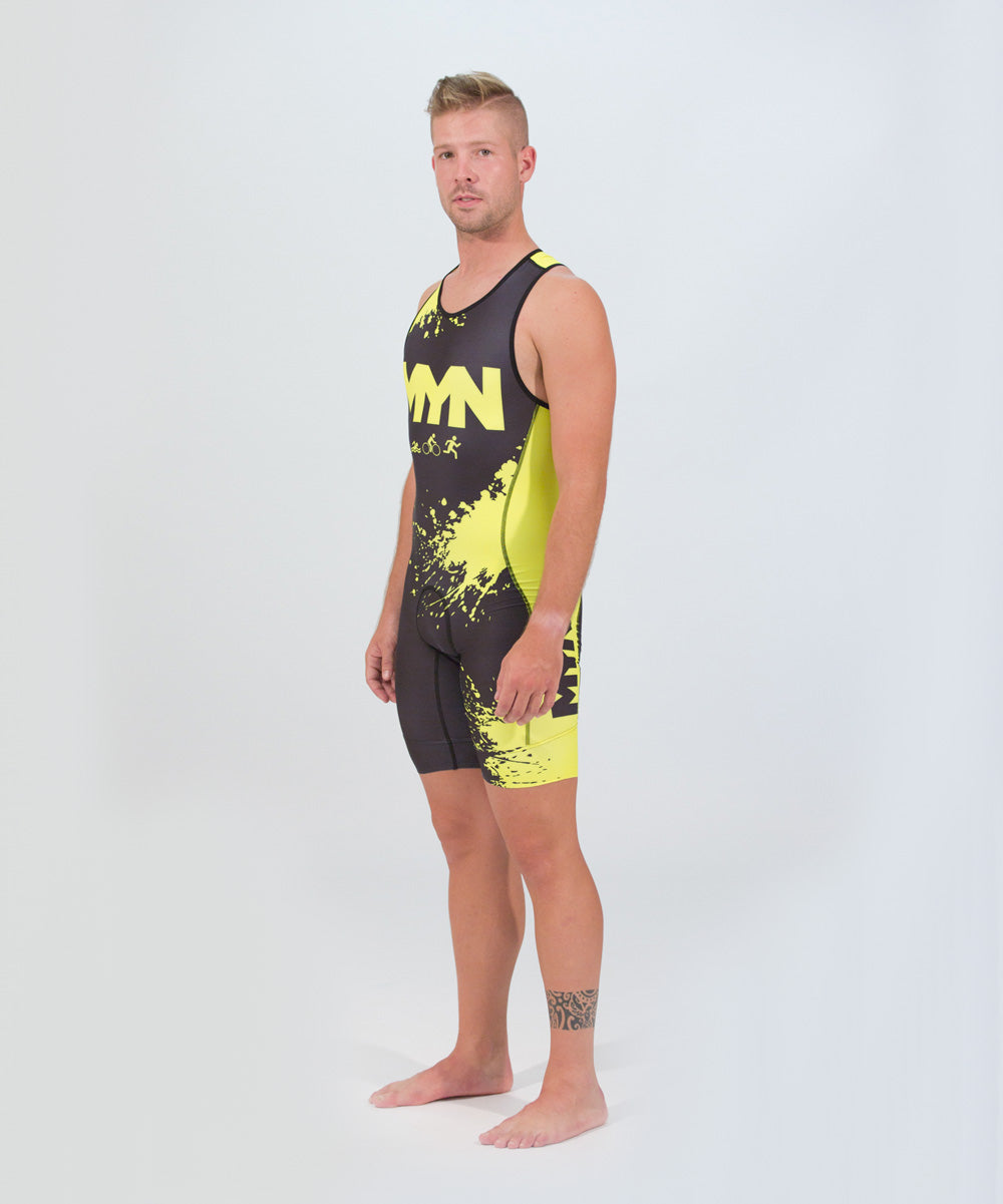 FALKI Sleeveless Triathlon Skin Suit - YELLOW