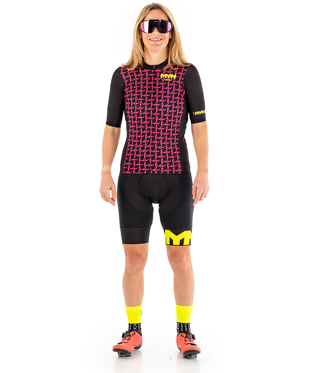 MYN Sport, BAFFO Women's Cycling Jersey - Pink