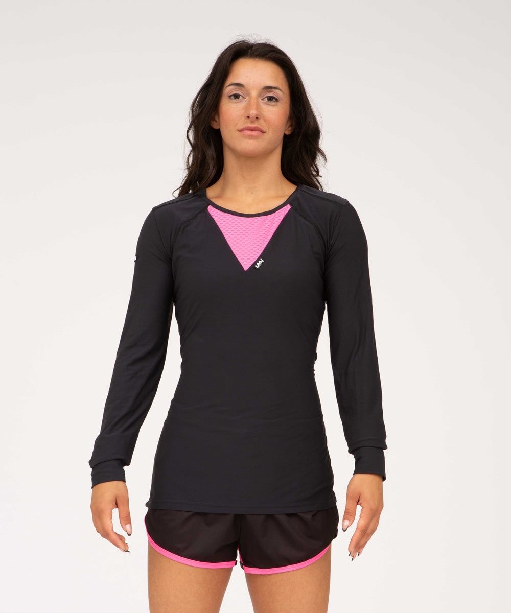 FYMNSI Women Seamless Yoga Outfits 3 Piece Workout Short Sleeve Crop Top Sport  Bra with High Waisted Running Shorts Set Activewear S Hot Pink 