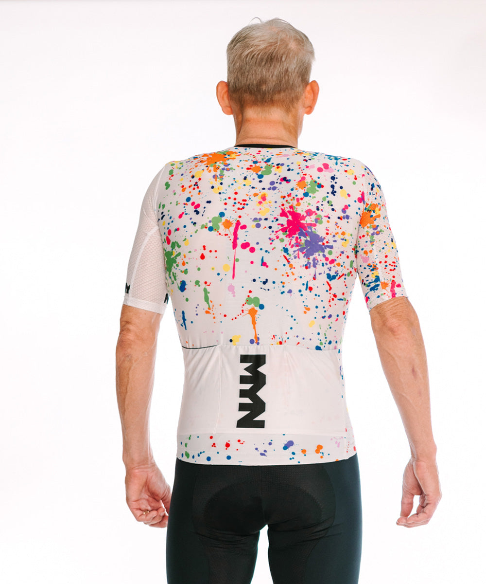 White mens cycling online jersey